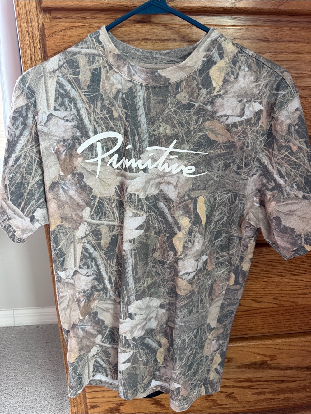 Primitive Camouflage Short Sleeve Tee in Brown and Green